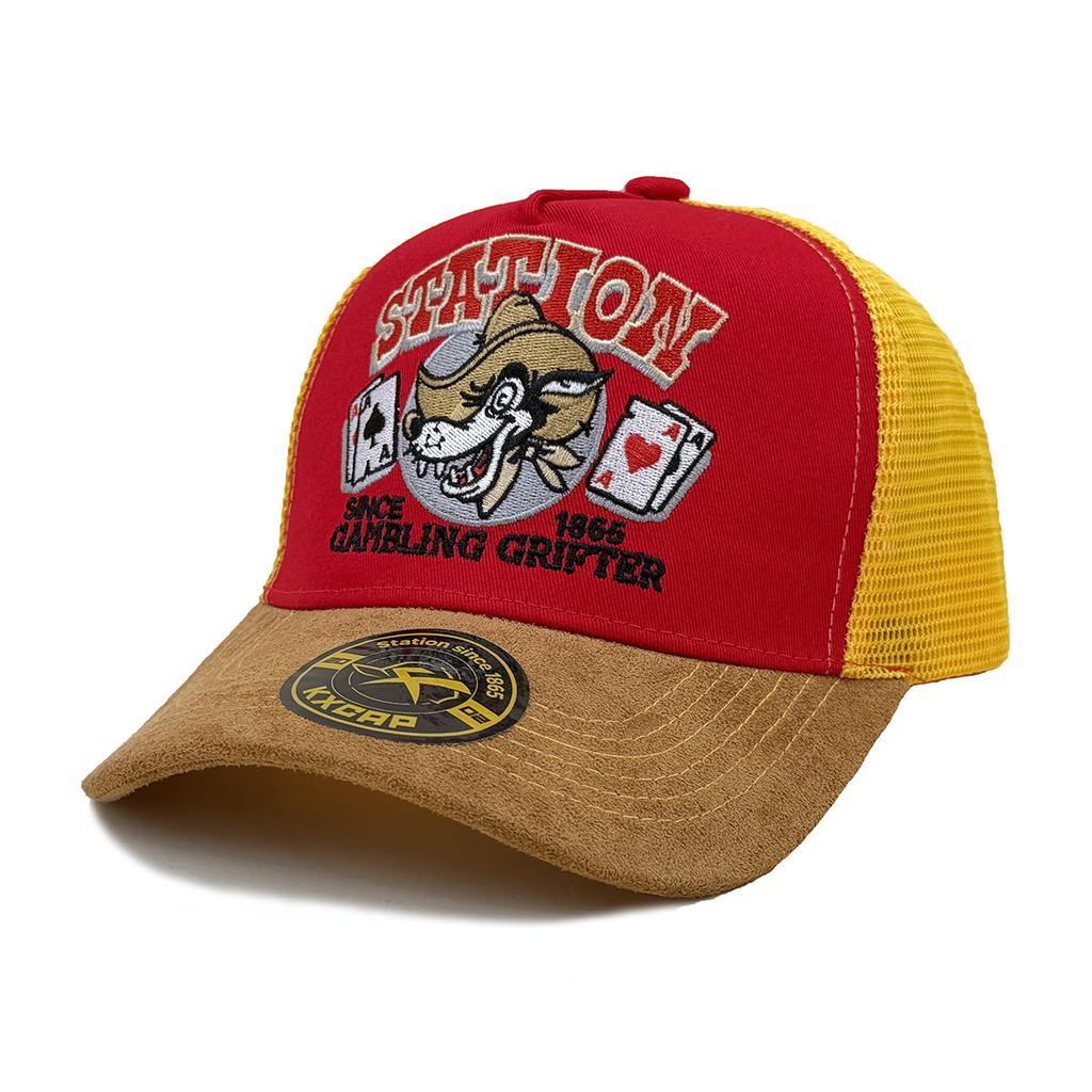 2025 Personalized New Breathable Mesh Hat STETSON Wolf Head Poker Truck Hat Outdoor Sports Sunshade Hat Street HipHop Hat Unisex