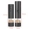 Electric Automatic Salt Pepper Grinder Rechargeable With LED Light Dual Display Adjustable Coarseness USB Charging Pepper Mill