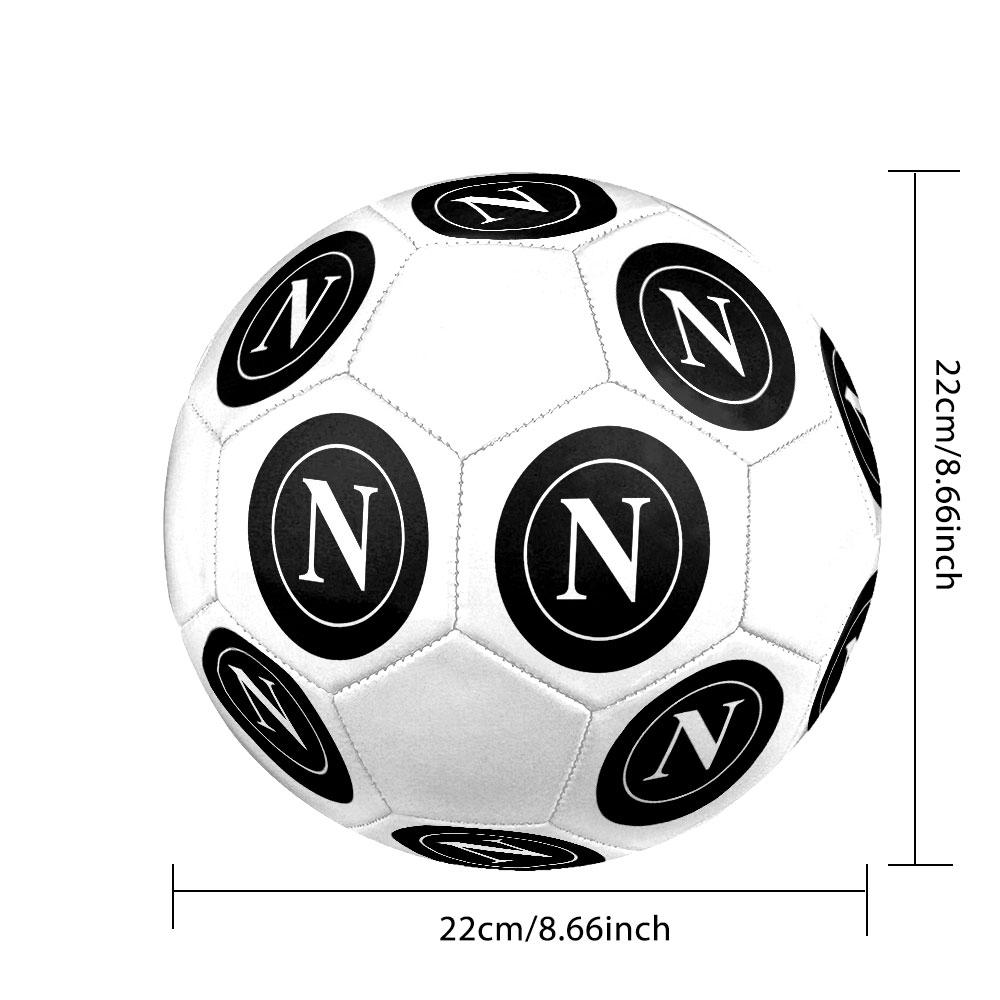 SSC Napoli Size 5 Soccer Ball, Machine-Stitched PVC, Durable & High Bounce, All Ages Fit, Fan Merchandise, Matches & Outdoor Use.