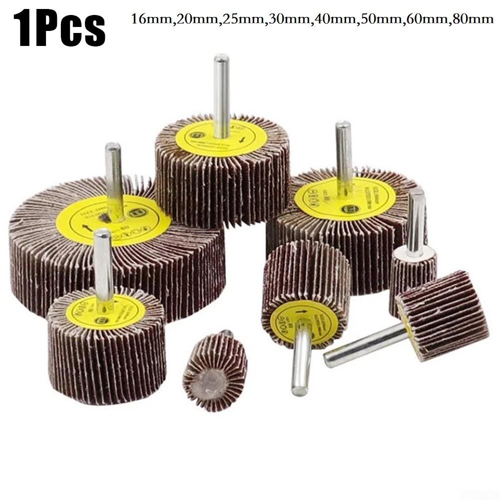 Wheel Tools 1* 1PC 6mm Abrasive Flap Wheel Disc Grinding Wheel