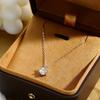 Real D Color 1 Carat Moissanite Pendant Necklace GRA Certificate for Women Wedding Bridal 100%   Copper Fine Jewelry