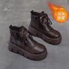 British Martin boots women's 2026 autumn and winter new casual versatile thick-soled cotton thermal short boots