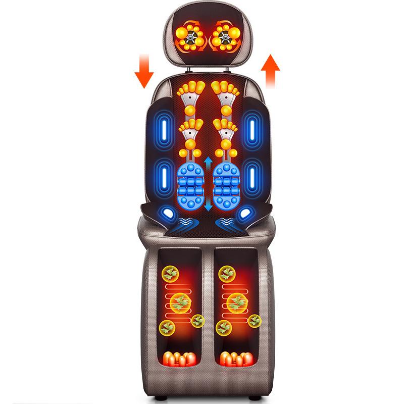 

Обновление электрического массажного кресла для всего тела, шеи, спины, талии, ног, инфракрасного нагрева, вибрации, разминания, подушки шиацу, сиденья, релаксации AU