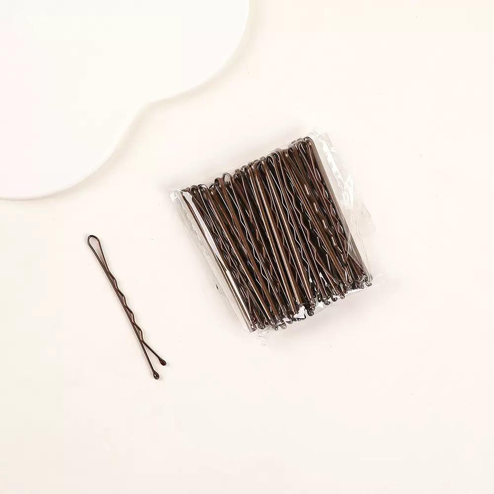 Black U-Shaped Steel Hair Clip for Buns - Women's Hair Accessory