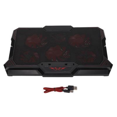 Ultra tenký USB napájaný chladič notebooku s nastaviteľnou rýchlosťou, 6 tichými ventilátormi, LED obrazovkou pre 12-palcový