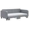 VidaXL Lit de jour avec gigogne et matelas gris clair 100x200 cm tissu 3196839