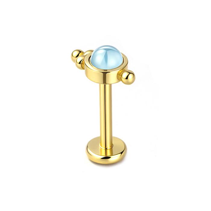 1 Adet Çiçek Tragus Piercing Küpe Ucu İçten Dişli 316L Cerrahi Çelik Takı