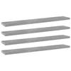 Bookcase Panels - vidaXL - 4 Pcs - Concrete Grey - Engineered Wood - 60 X 10 X 1.5 Cm