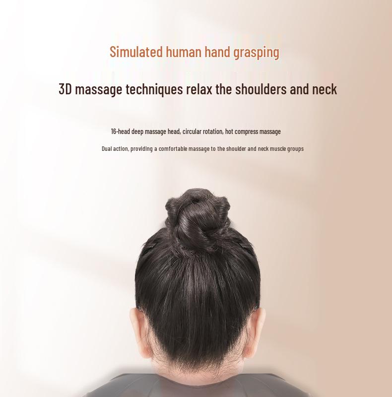 Multi-Functional Cervical Vertebra and Shoulder Massager with Heat Compression