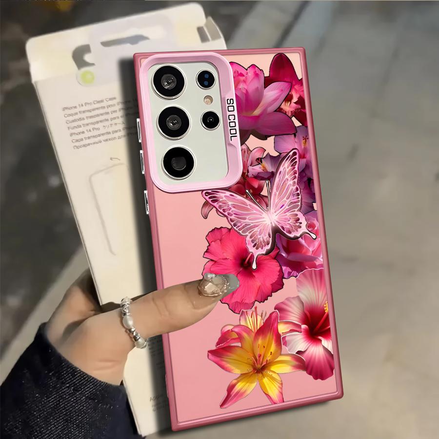 

Case for Samsung Galaxy S25 S24 FE S23 S22 Note 20 Ultra S20 Plus S21 S25Edge S23 Ultra Phone Cover Cartoon Flower Art Galaxy S20+