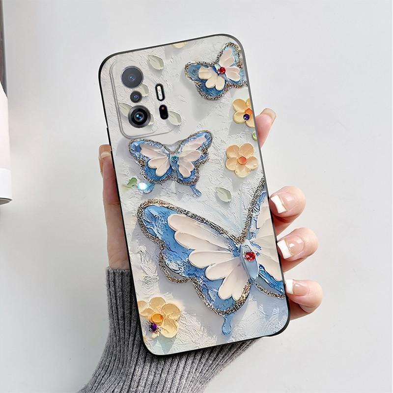 Handyhülle Für Xiaom Mi 11T 11 T Pro Funda Niedliche Katze Cartoon Hund Fuchs Hülle Xiaomi 11T Mi11T Pro Matte Weiche TPU Rückseite Bumper