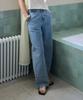 COVERNAT WOMAN Wide Denim Pants Light Blue