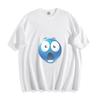 Schockiertes Blaues Emoji Keuch T-Shirt - Dramatisches und Lustiges Unisex-Shirt