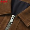 Hengyuanxiang Men's Suede Sheepskin Leather Jacket