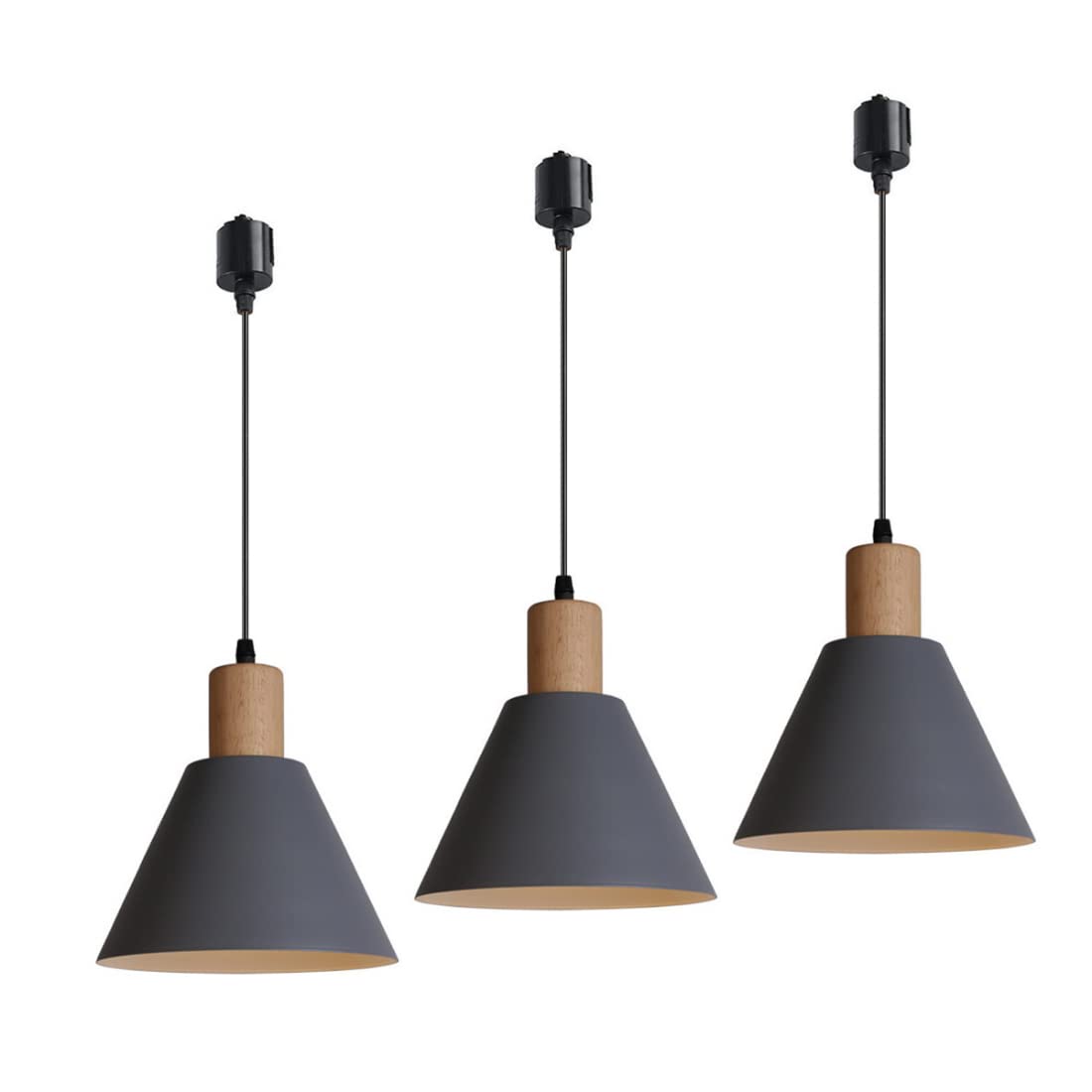 

This stylish, simple, and cute pendant light features an E26 base, natural wood finish, adjustable length, and a Nordic, iron-framed design. It s
