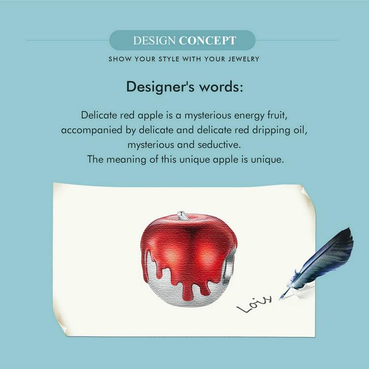 WOSTU 925 Sterling Silver Delicate Red Apple Charm Beads Fit Original Bracelet DIY Necklace Jewelry Making Gift