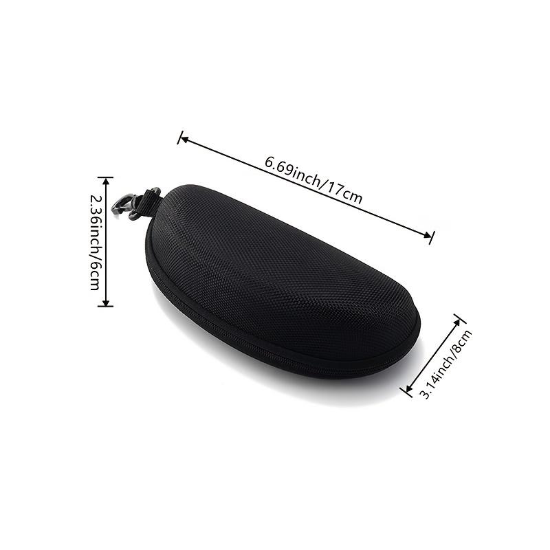 Portable Zipper Carabiner Sunglasses Case Hard Protective Eyewear Box Travel Glasses Holder With Hook