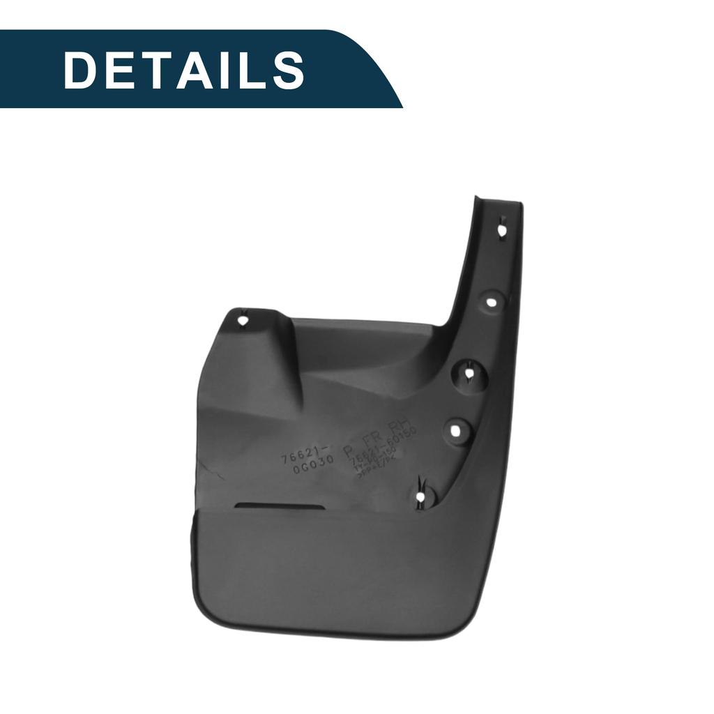 TUCKBOLD Front and Rear Mud Flaps with Mounts for Toyota Land Cruiser Prado FJ150 (2010-2018)