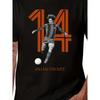 Ny 2026 Jjohan Cruyff Signatur T-skjorte for Menn Klassisk Retro Trykk med Initialer Avslappet Rund Hals Maskinvaskbar Komfortabel Hele Året Koreansk