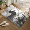 Classical Anime Vagabond Floor Mat Soft Flannel Non-Slip Door Mat - Thickened Rug for Living Room Home Decor
