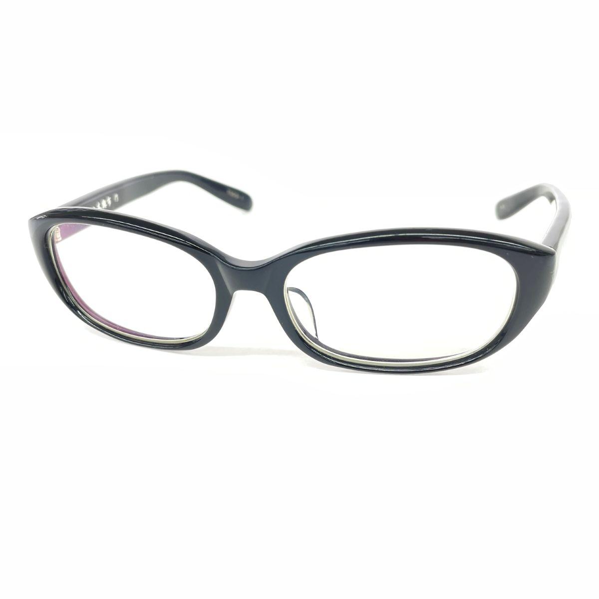 Used Made by Yoichi Sasaki / Glasses frame with bincho charcoal / acetate / black T503-1 / Kaneko glasses / Sabae craftsman / 240001196819