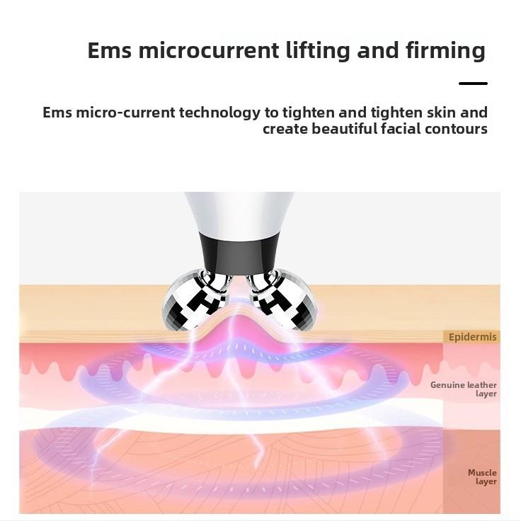 Face Lift Beauty Instrument EMS Micro Current Neck Massager Rolling Beauty Instrument Home Introducer