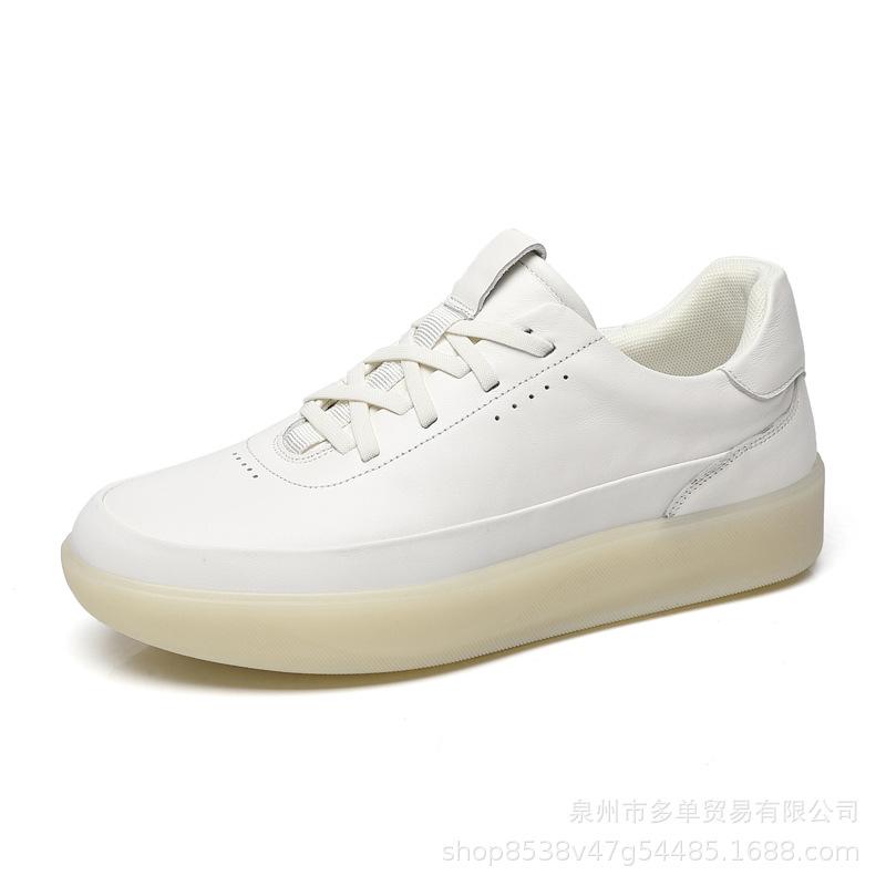 

New light luxury soft-soled casual shoes thick-soled cushioning leather sports shoes 38 белый