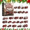Decorazioni da Appendere per Albero di Natale Calendario dell'Avvento a 24 Giorni Veicolo, Ornamenti Veicoli Camion Acrilici 2D Calendario Conto alla Rovescia a Tema Auto Festività