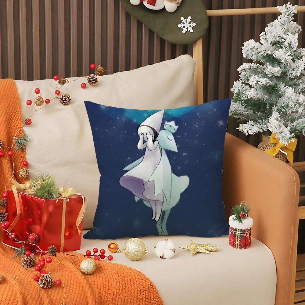 Anime m-Monument Valley Pillow Case Anti-dustmite Pillow Invisible zipper silky short plush Sofa cushion cover 30cmx30cm