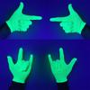 Fluorescent Green Gloves Glow Neon Gloves Glow In Blacklight UV Light Adult Kids Neon Party Birthday Party Decoration Supplies