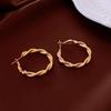 Twisted Geometric Circle Gold Circle Earrings Exaggerated Stud Earrings  Daily Wear