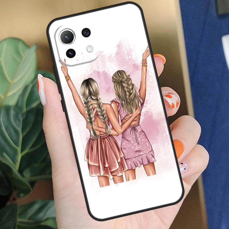 Best Friends BFF Matching Case For Xiaomi 15 14 Ultra 13T 14T 15T Pro 17 Pro Max POCO X7 X5 X6 F5 F6 F7 F8 Pro Coque