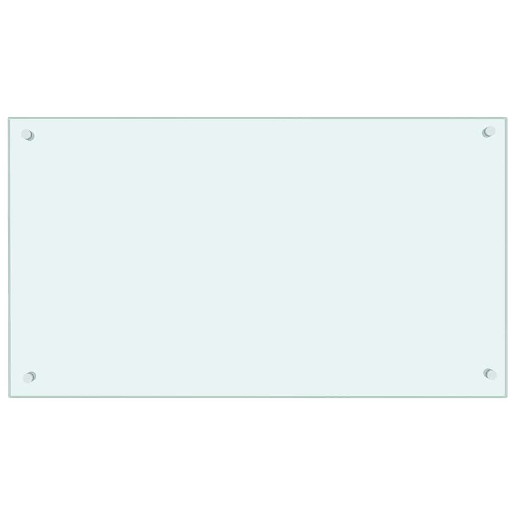 Vidaxl Panel Ochronny Do Kuchni, Biały, 90X50 Cm, Szkło Hartowane