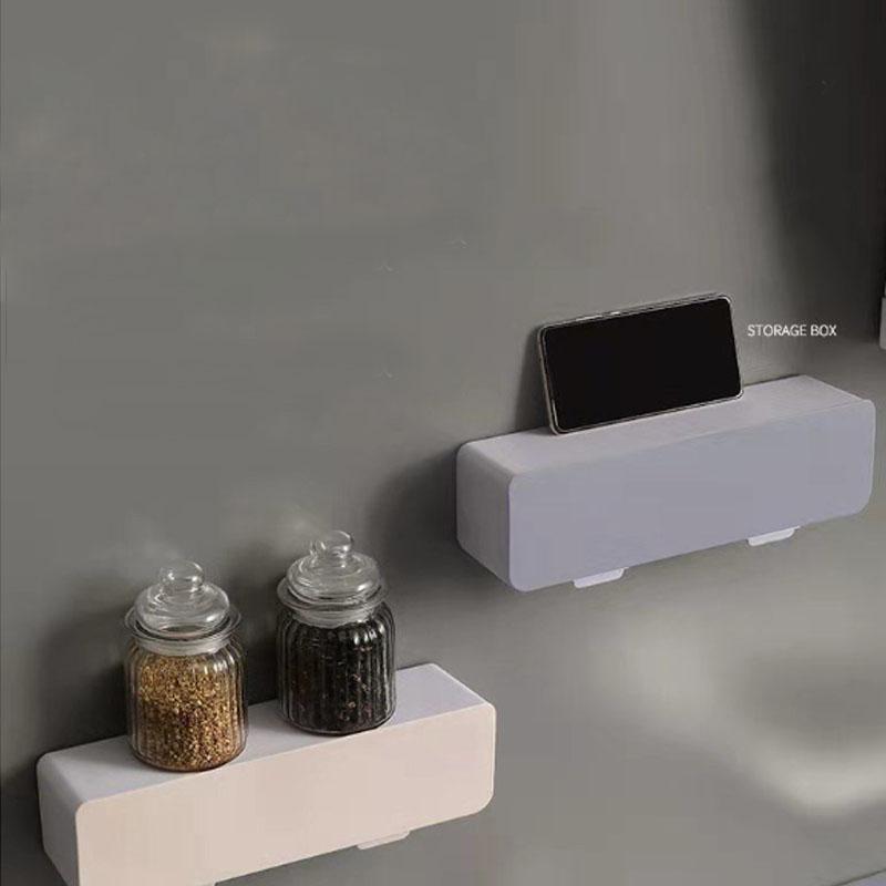 Spice Box Seasoning Box Wall Mounted Combination 4 Grid Wall Mounted Seasoning Box Salt Pepper Seasoning Jar Kitchen Accessories