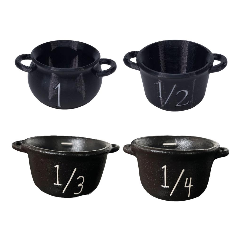 Enchanting Witch Cauldron Measuring Cups Set Halloween Kitchen Baking Tools For Party Decorations And Spooky Gift Giving