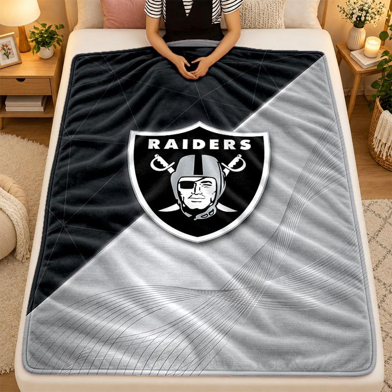 Flannel BlanketLas Vegas Raiders Warm Soft Throw Blanket for Indoor Sofa Bed Living Room Use