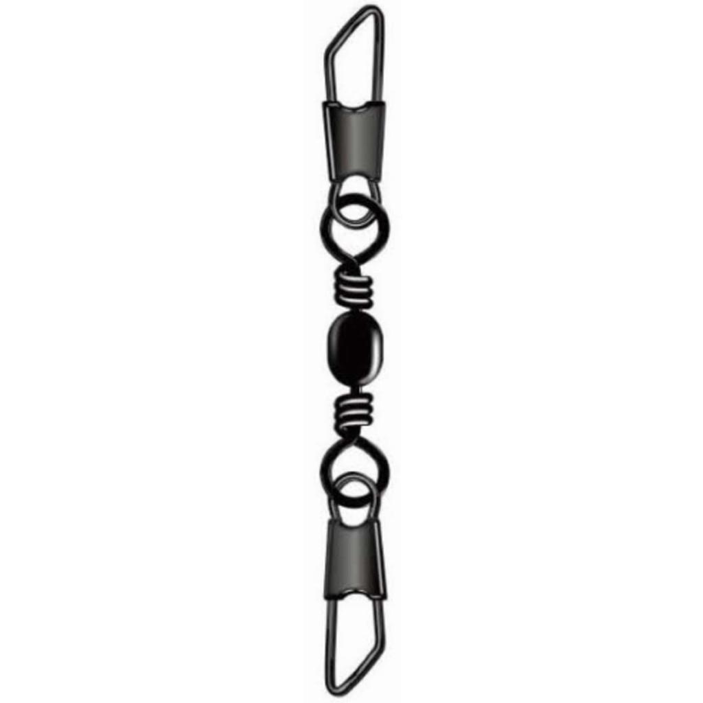 NT Swivel (N.T.SWIVEL) Double snap barrel black hanger pack 50