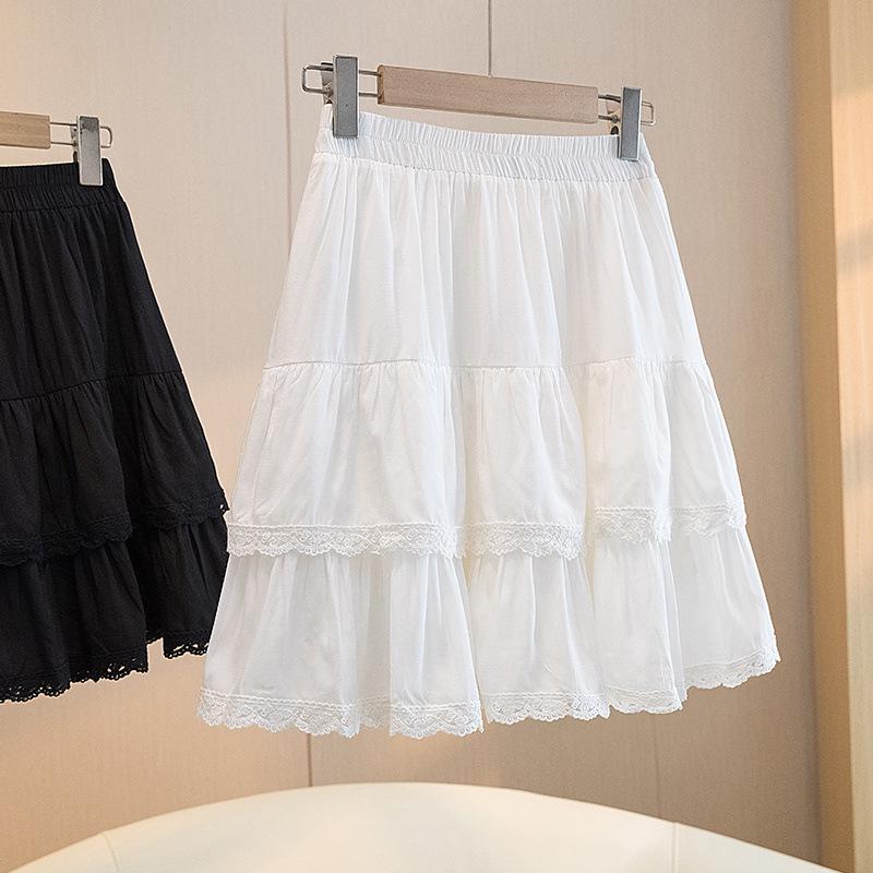 

Plus Size High Waist Lace Skirt - Spring/Summer Fashion 3XL чёрный