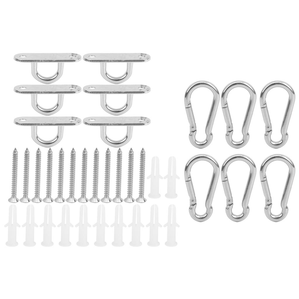 Stainless Steel  Plate Fixed Hook Buckle for Yoga Hanging Swing Hanger Hammock Accessory