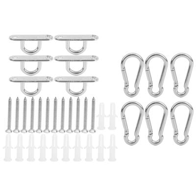 Stainless Steel  Plate Fixed Hook Buckle for Yoga Hanging Swing Hanger Hammock Accessory