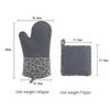 4 Pcs Silicone Oven Mitts And Pot Holders Set (black)
