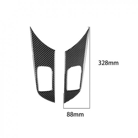 Carbon Fiber Interior Front Door Handle Cover Trim or Mitsubishi Lancer 08-15