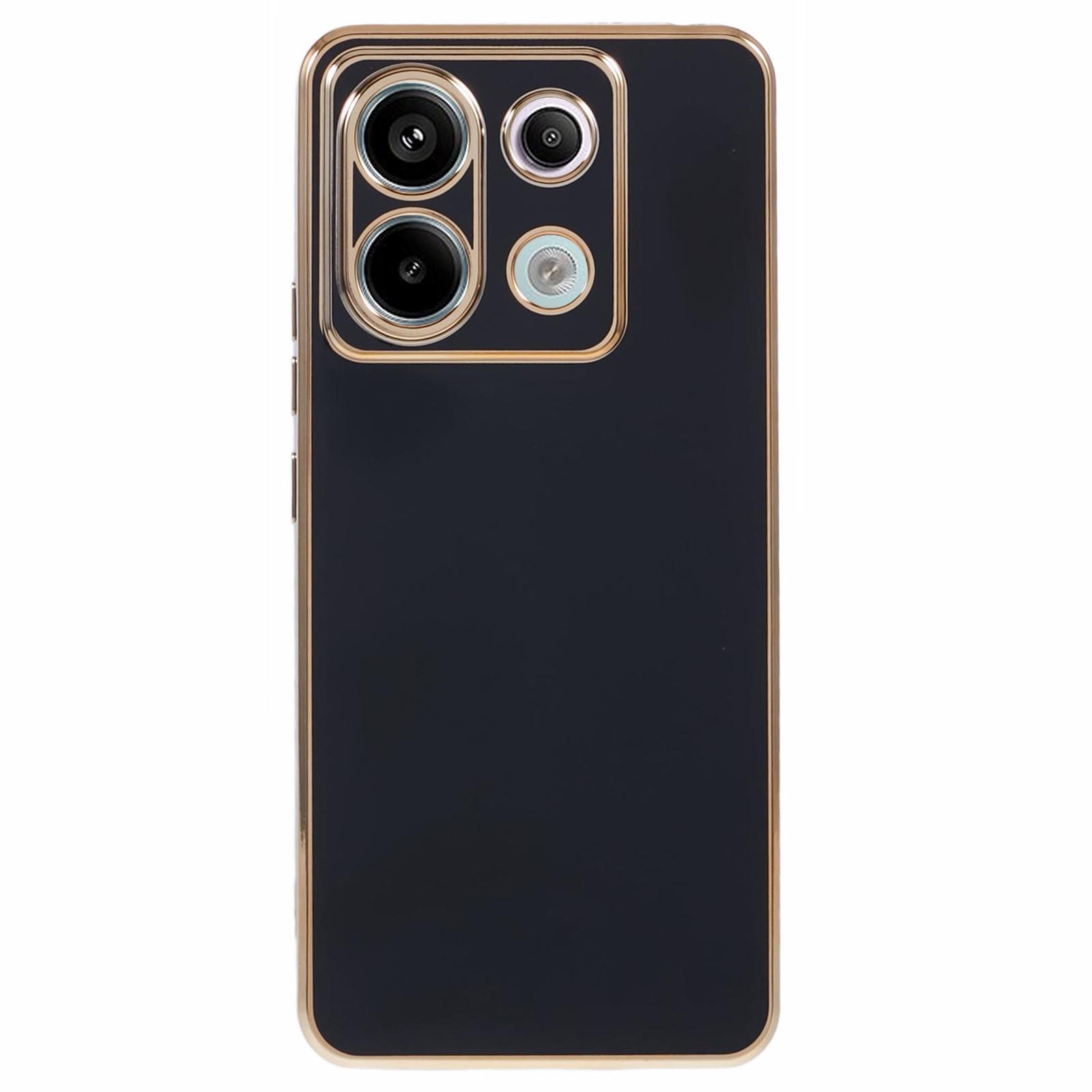 

For Xiaomi Redmi Note 13 Pro 5G Case 6D Electroplating Flexible TPU Protective Phone Cover Black