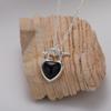 Earrings Jewelry S925 Sterling Silver Inlaid With Natural Black Agate Love Necklace Women'S Collarbone Chain Cute Sweet Versatile