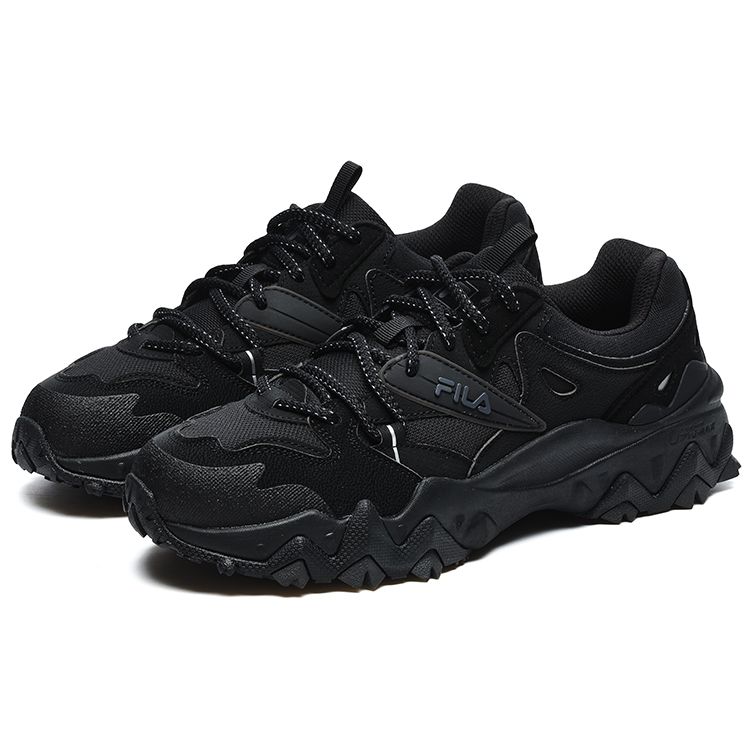 Fila Oakmont 2 Fabric Synthetic Leather TPU Trendy Outdoor Retro Sports Low-Top Lifestyle Casual Shoes Women Sneaker Black F12W242113FBK