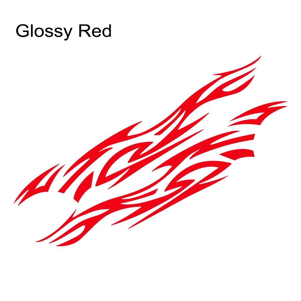 2pcs Fashion Car Stickers Flames Flaming Auto Body Sticker Stripe Car Door Decals Waterproof Decor Covers Protector Accessories