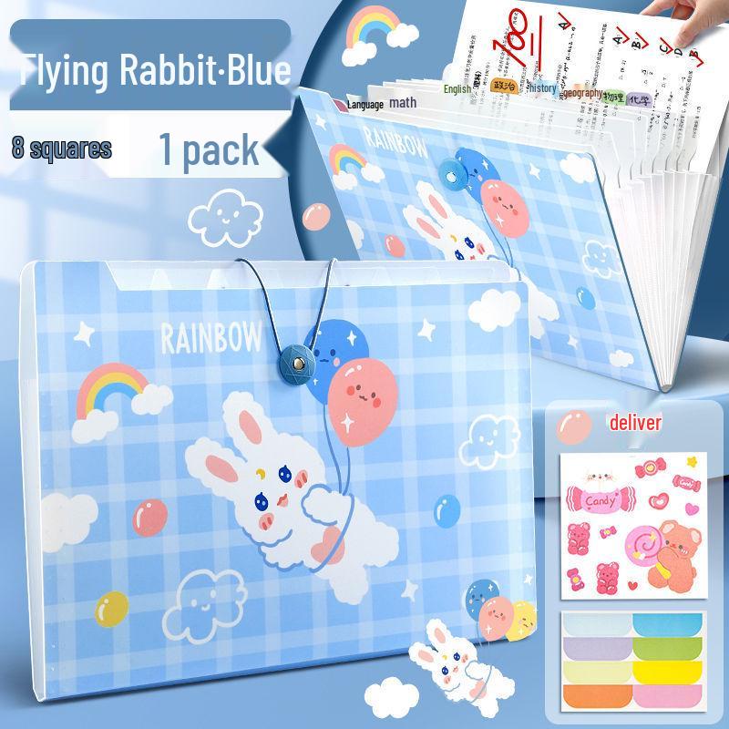 Large-Capacity A4 Accordion Folder: Multi-Layer Student Test Paper Organizer & Subject File Bag