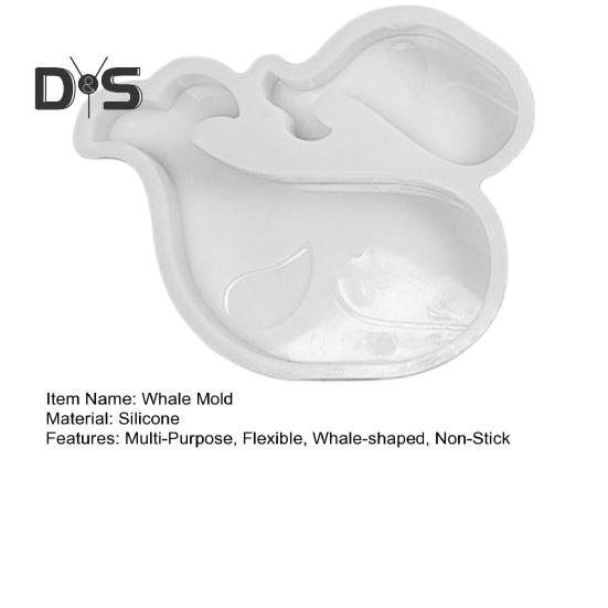 Silicone Whale Mold Flexible Whale Soap Mold 3D Whale Casting Mold for Resin Candle Making DIY Cement Plaster Crafts