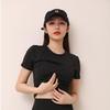 Women's Quick-Dry Mesh Yoga Top - Anti-Exposure, Short Sleeve, Summer Slimming.