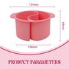 Silicone Double Compartment Nail Soak Bowl Heat Resistant 1Pcs Drop Resistant for Home Manicure Nail Salon Daily Use